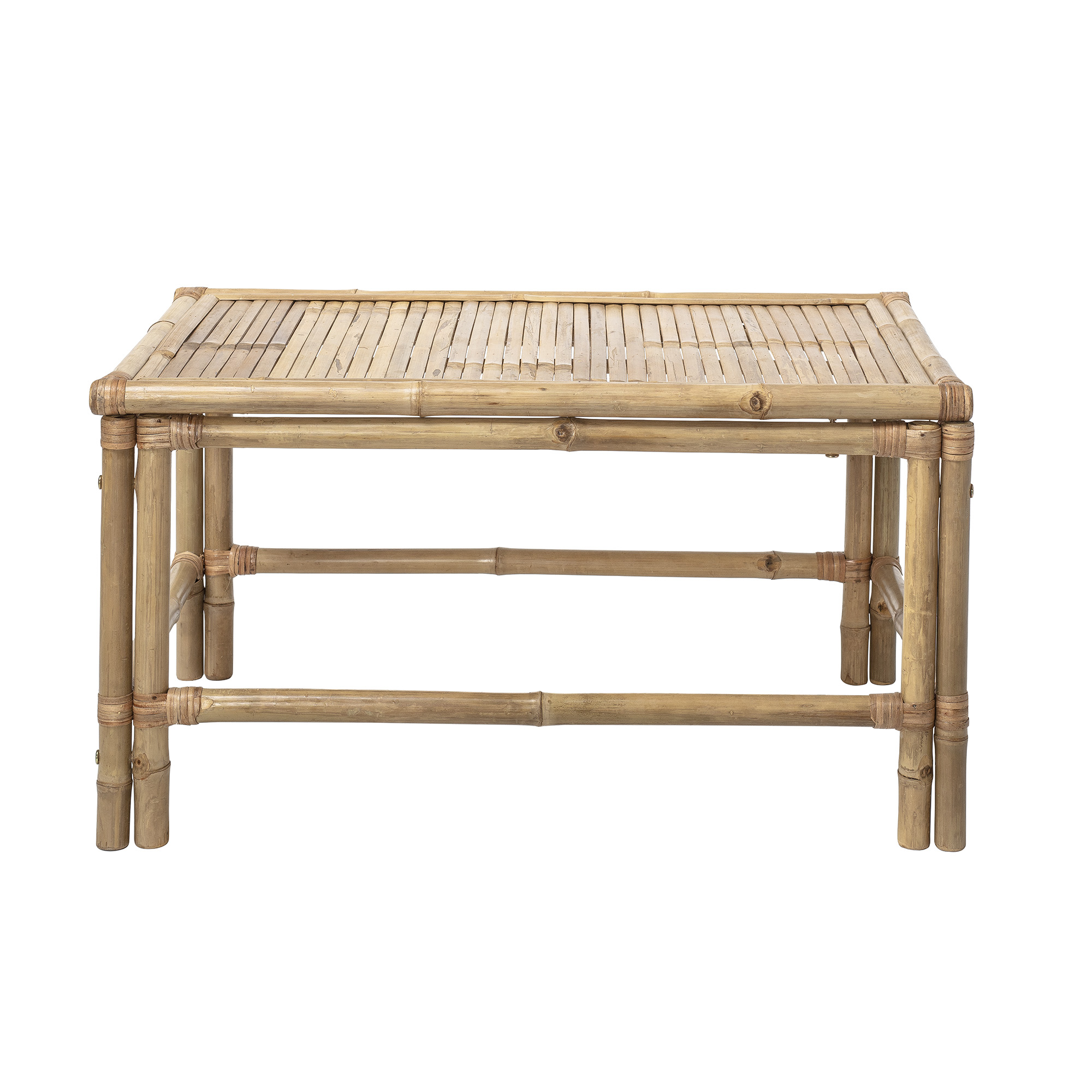 Table basse en bambou SOLE, table de salon rectangulaire en bambou naturel pour intérieur