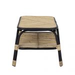 Table basse en rotin noir Loue