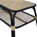 Table basse en rotin noir Loue
