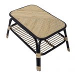 Table basse en rotin noir Loue