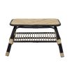 table_basse_en_rotin_noir_loue_esprit_rotin (7) Table basse en rotin noir Loue avec étagère inférieure, table basse décorative en rotin pour salon intérieur.