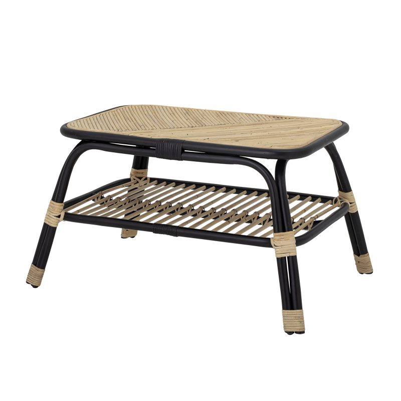 Table basse en rotin noir Loue