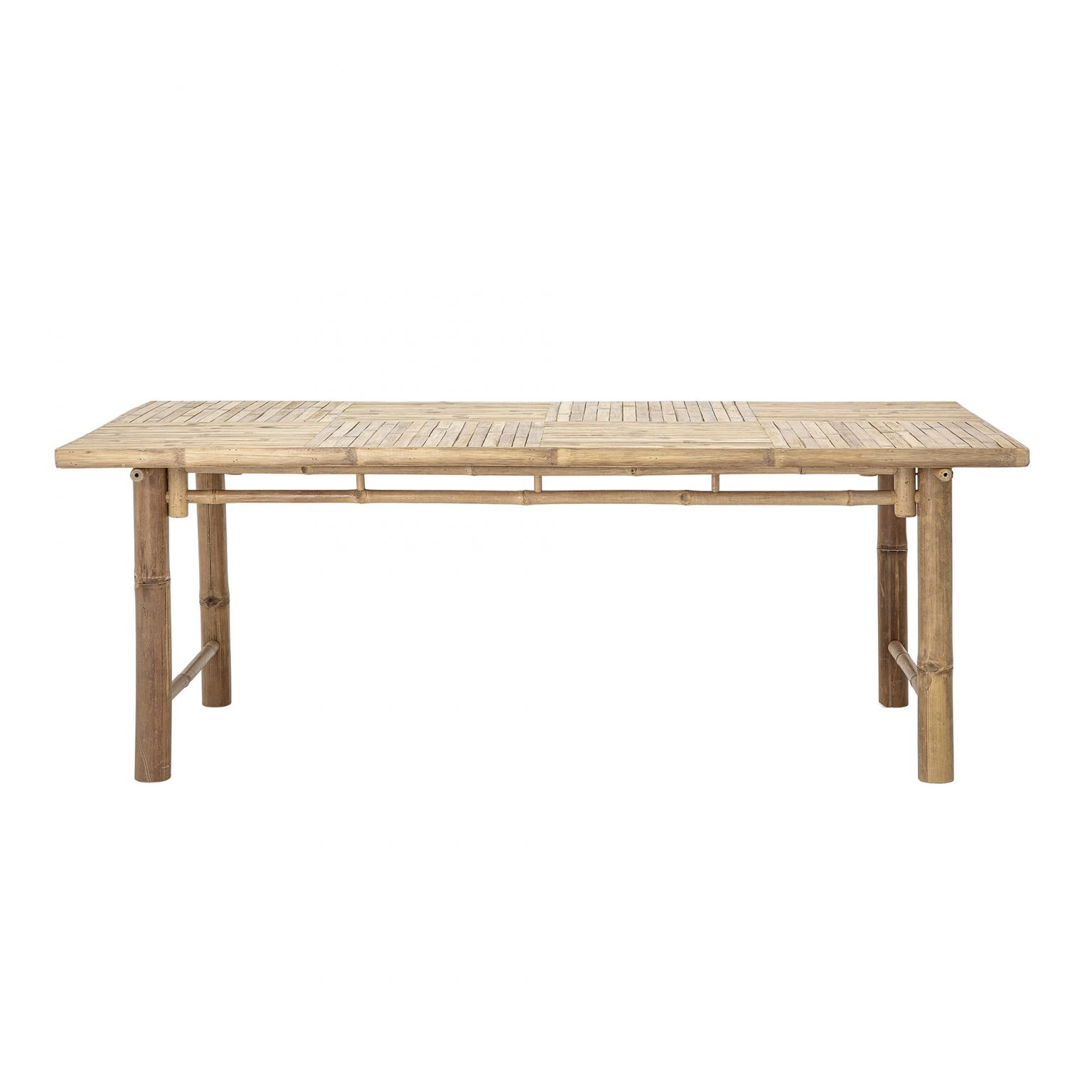 Table de salle à manger en bambou SOLE, grande table rectangulaire en bambou naturel pour intérieur