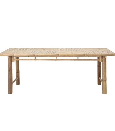 Table de salle à manger en bambou SOLE, grande table rectangulaire en bambou naturel pour intérieur