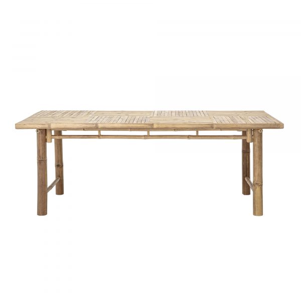 Table de salle à manger en bambou SOLE, grande table rectangulaire en bambou naturel pour intérieur