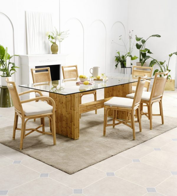 Table rectangulaire en rotin RIVIERA - 2m