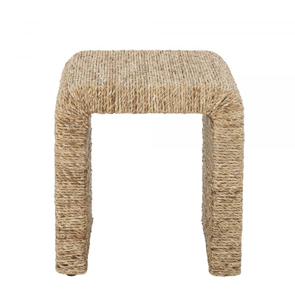 Tabouret en jacinthe d’eau Kien naturel, tabouret déco en fibres naturelles Bloomingville