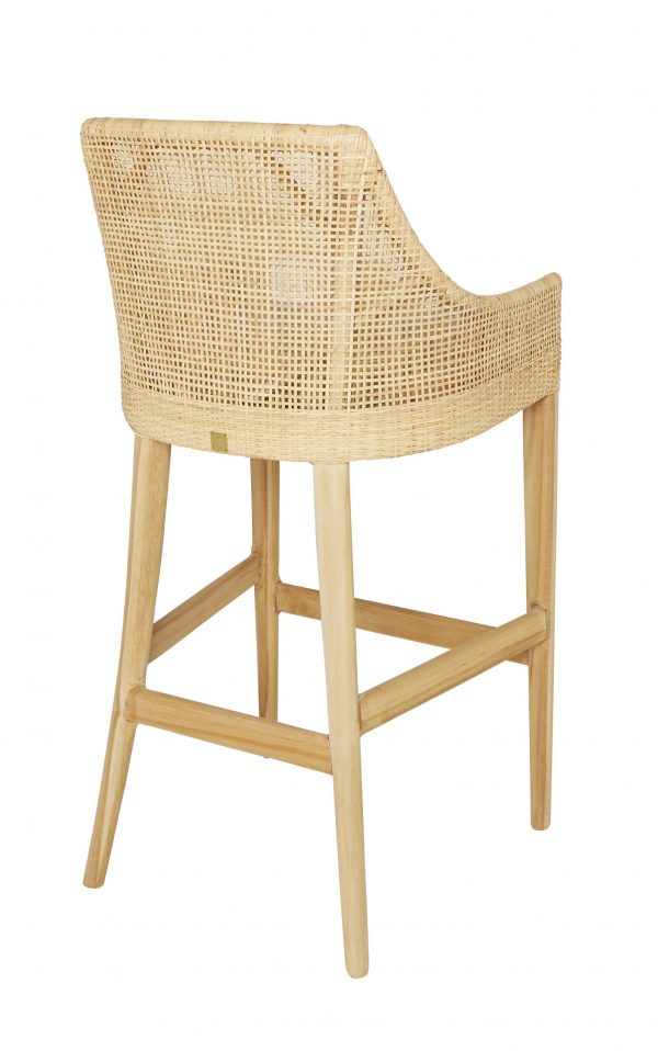 Tabouret de bar en rotin cannage SAIGON