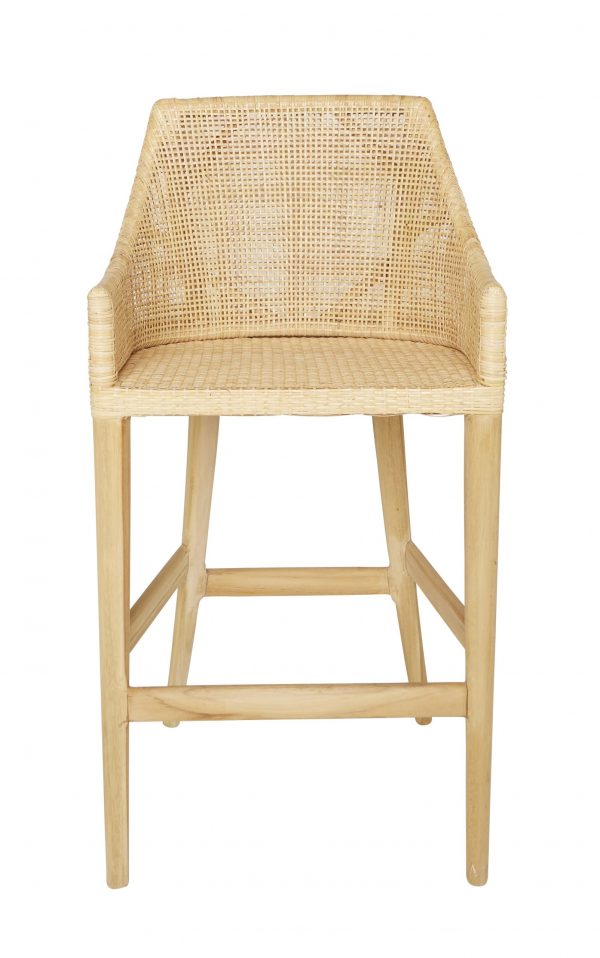 Tabouret de bar en rotin cannage SAIGON
