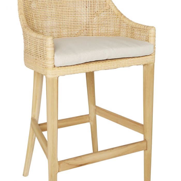 Tabouret de bar en rotin cannage SAIGON