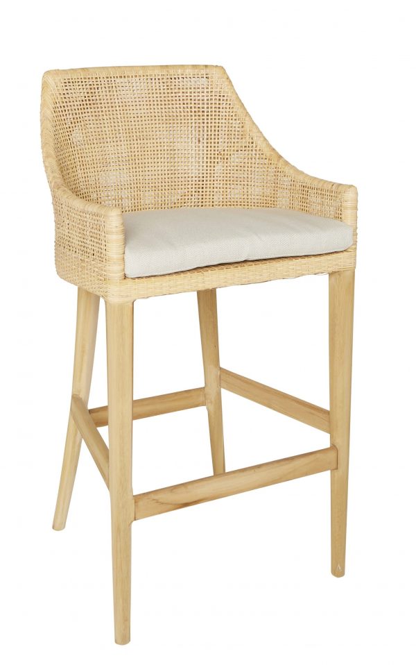 Tabouret de bar en rotin cannage SAIGON