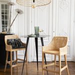Tabouret de bar en rotin cannage SAIGON