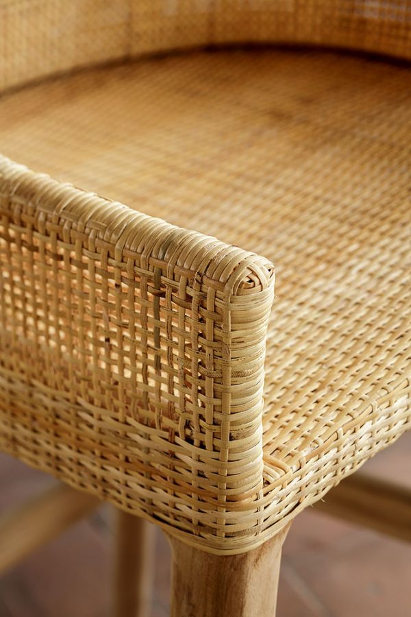 Tabouret de bar en rotin cannage SAIGON