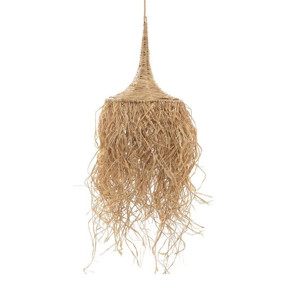 Suspension Honolulu – Naturel en fibres tressées longues style tropical