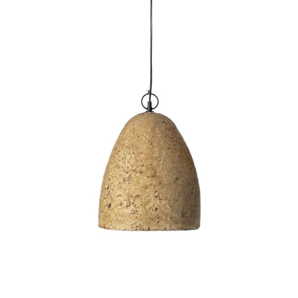 Suspension Savana - S en papier mâché naturel, suspension décorative artisanale