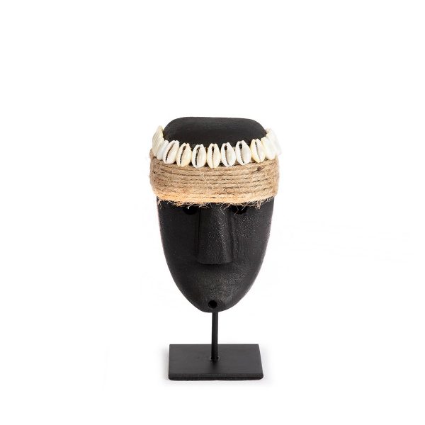 2304c64c-a60b-4d35-9b75-2f894b57235b_1200x1200_fill.jpg La pierre Sumba 2335 sculpture artisanale en grès noir sur socle pour décoration intérieure