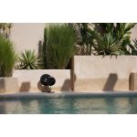 Disque de marbre sur support - Noir - L