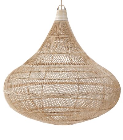 Suspension Goutte – Naturel – XL en rotin tressé main forme larme style bohème