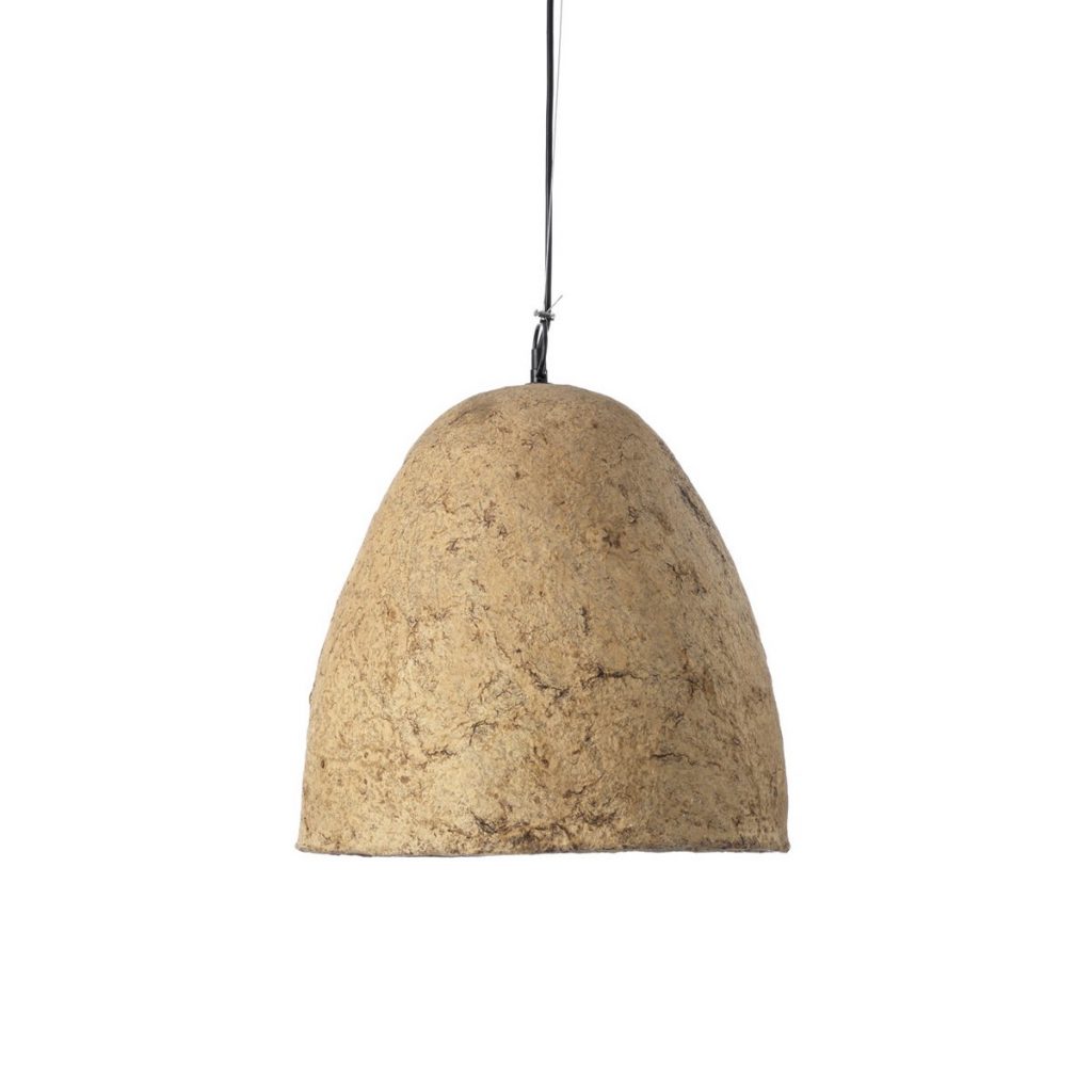 Suspension Savana - L en papier mâché, luminaire artisanal