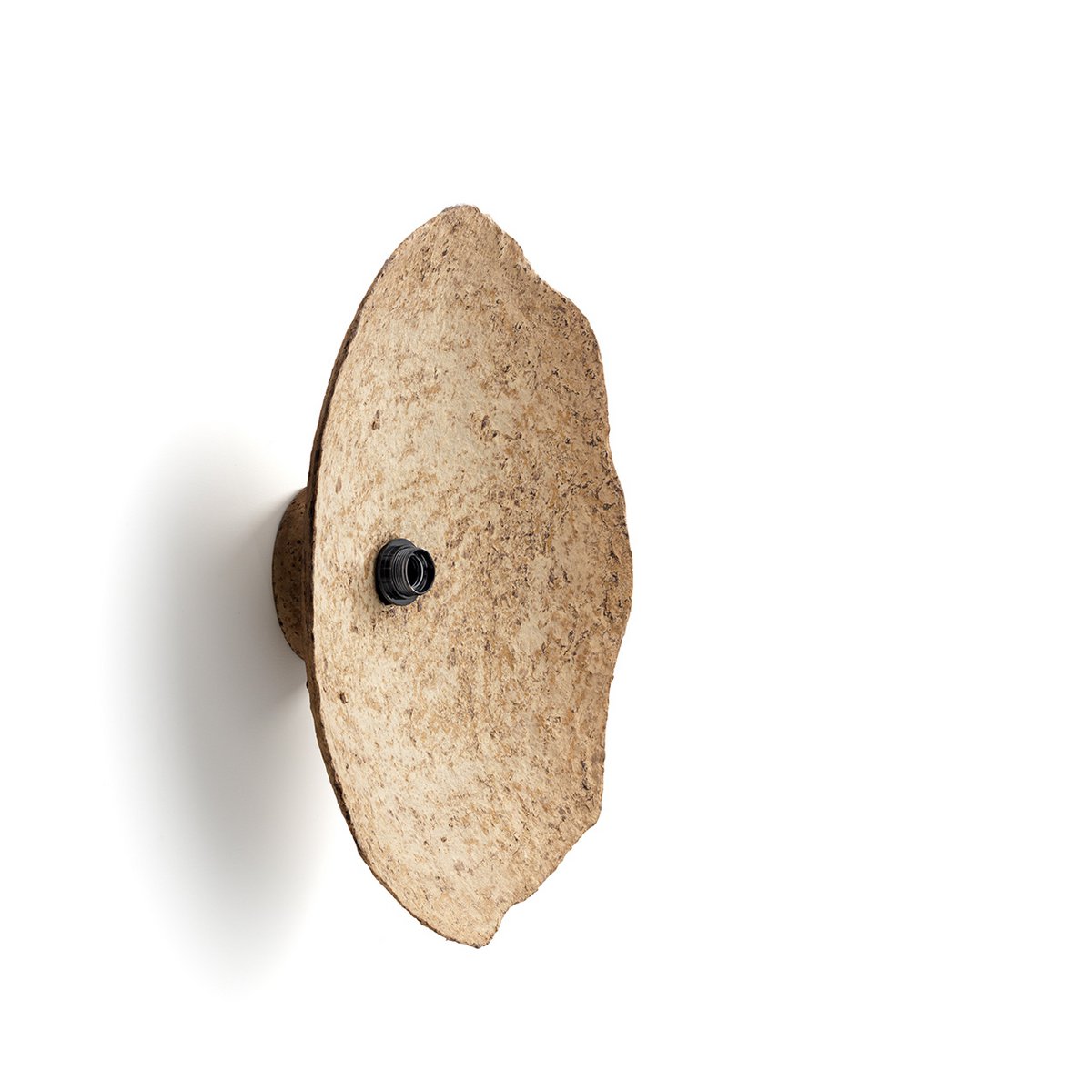 Applique murale Sahara Glow L en papier texturé artisanal avec lumière diffuse