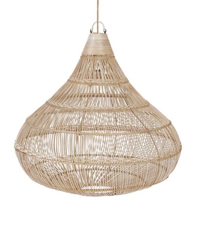 Suspension Goutte – Naturel – L en rotin tressé main forme larme élégante
