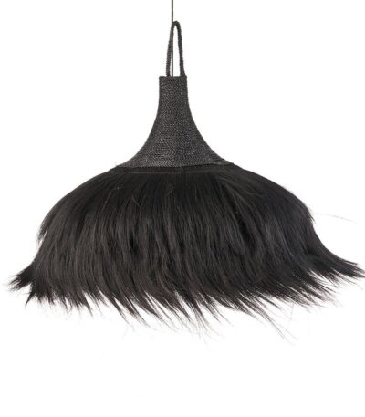 Pendentif Makiki - Noir XL grande suspension noire 100 cm pour salon ou salle à manger