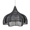 Suspension Fouetté - Noir - XL en rotin tressé grande suspension 110 cm