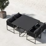 Table de jardin avec 4 chaises Noto