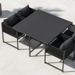 Table de jardin avec 4 chaises Noto