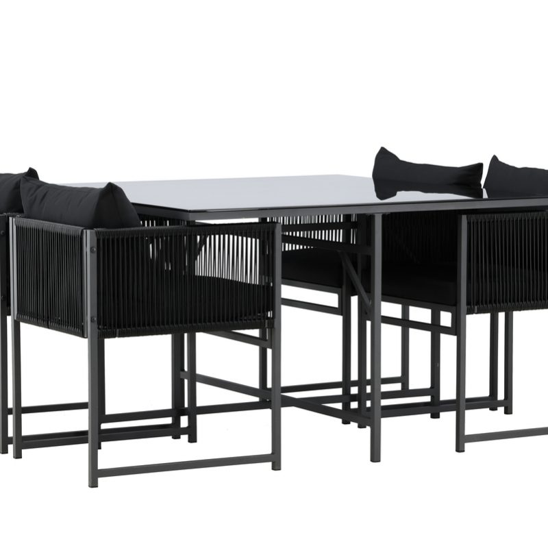 Table de jardin avec 4 chaises Noto