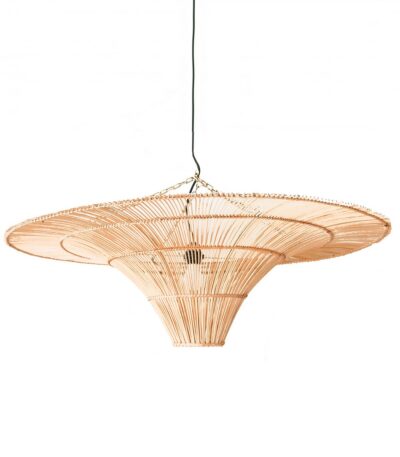 Pendentif Ciel – Naturel – XL en rotin tressé à la main. Grande suspension
