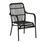 Fauteuil de jardin noir Rizal