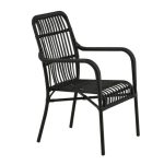 Fauteuil de jardin noir Rizal