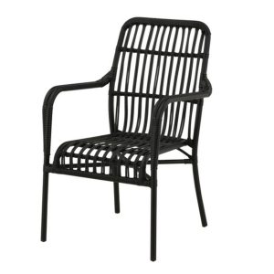fauteuil_de_jardin_noir_rizal_esprit_rotin (4) Fauteuil de jardin noir Rizal en aluminium avec dossier et assise en rotin artificiel tressé