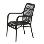 Fauteuil de jardin noir Rizal
