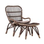 Fauteuil en rotin Ella Marron