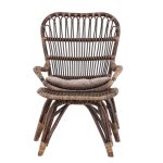 Fauteuil en rotin Ella Marron