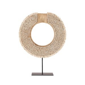 Le Shell Corsica sur Pied décoration coquillage rond sur socle noir