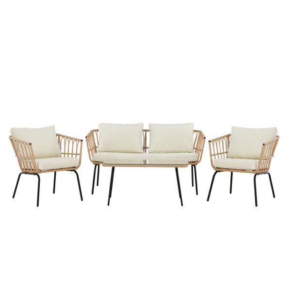 salon_de_jardin_ortigia (2) Salon de jardin Ortigia en rotin naturel et métal noir avec canapé, fauteuils et table basse en verre