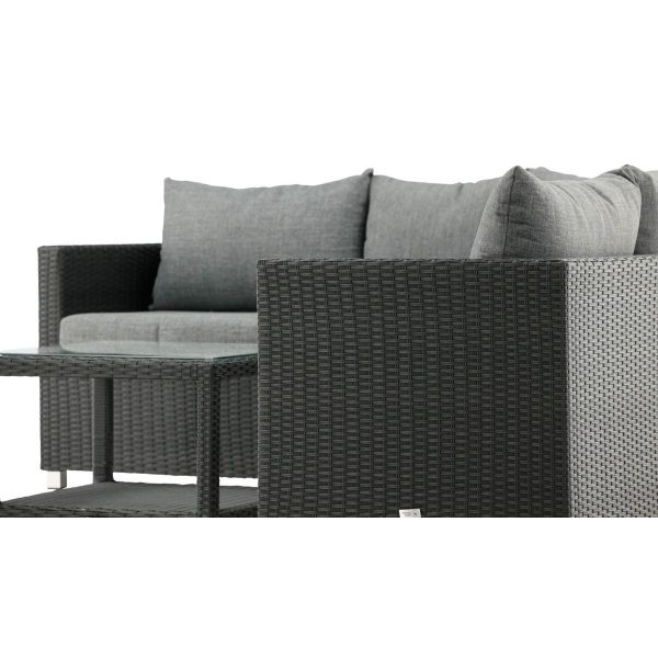 Salon de jardin d’angle Vamos noir