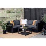 Salon de jardin d’angle Vamos noir
