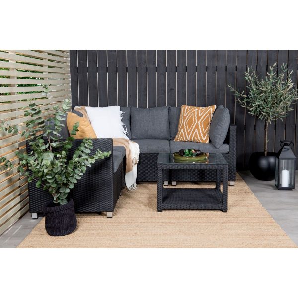 Salon de jardin d’angle Vamos noir