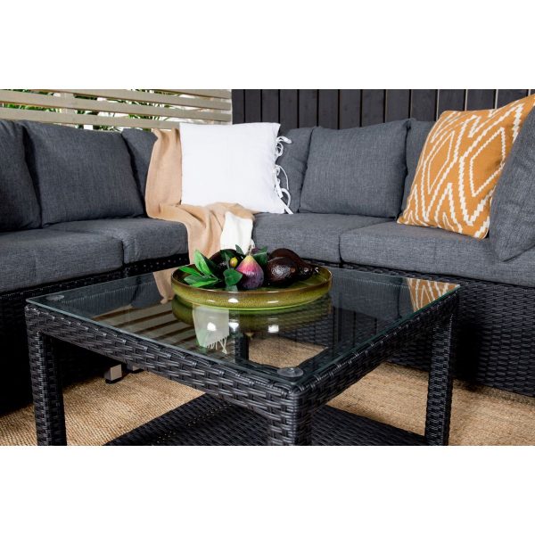 Salon de jardin d’angle Vamos noir