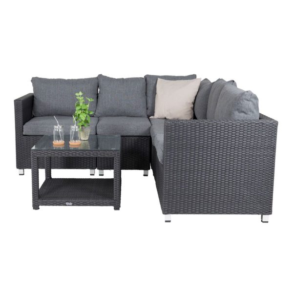 Salon de jardin d’angle Vamos noir