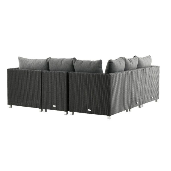 Salon de jardin d’angle Vamos noir