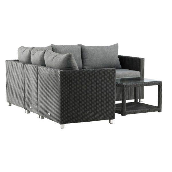 Salon de jardin d’angle Vamos noir