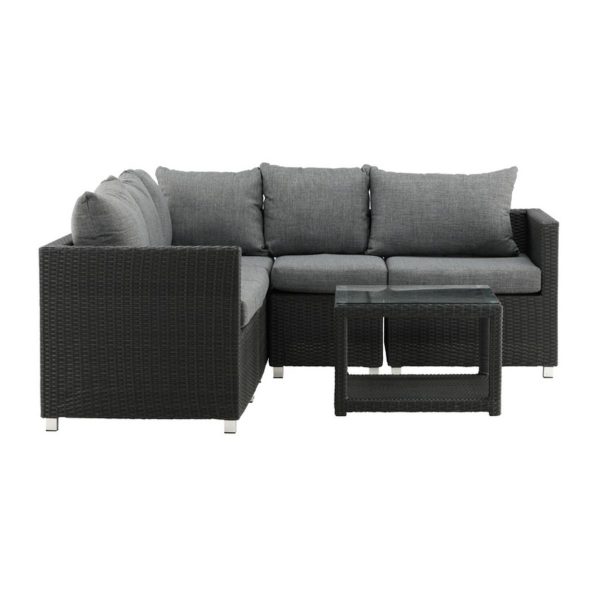 Salon de jardin d’angle Vamos noir