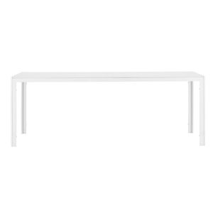 Table de jardin break blanche pour 8 personnes, design moderne et résistant pour terrasse et jardin.