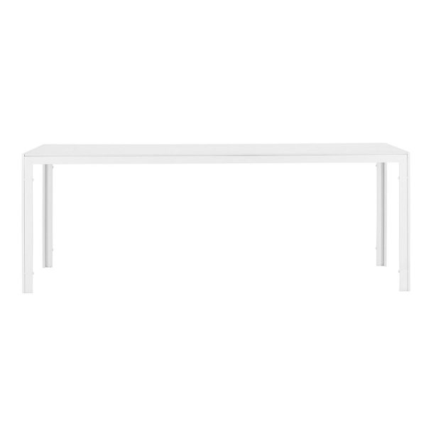 Table de jardin break blanche pour 8 personnes, design moderne et résistant pour terrasse et jardin.