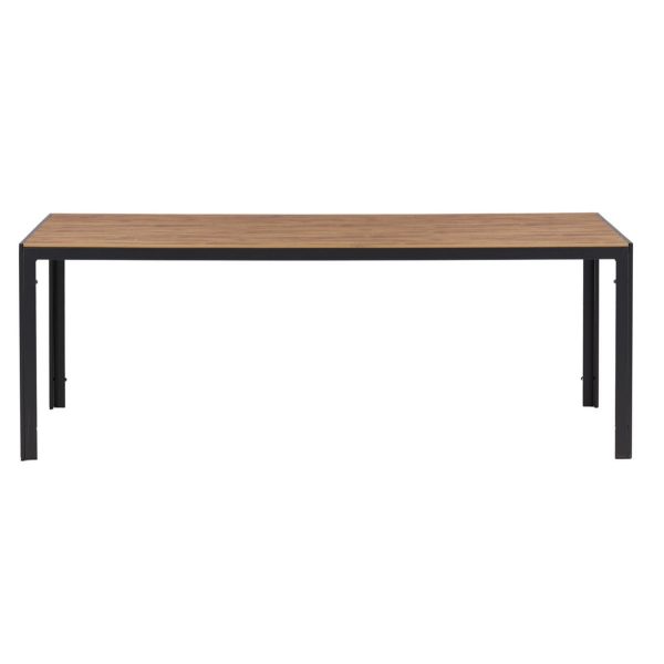table_de_jardin_break (20) Table de jardin Break avec plateau aspect bois et pieds aluminium noir, grande table extérieure 8 personnes